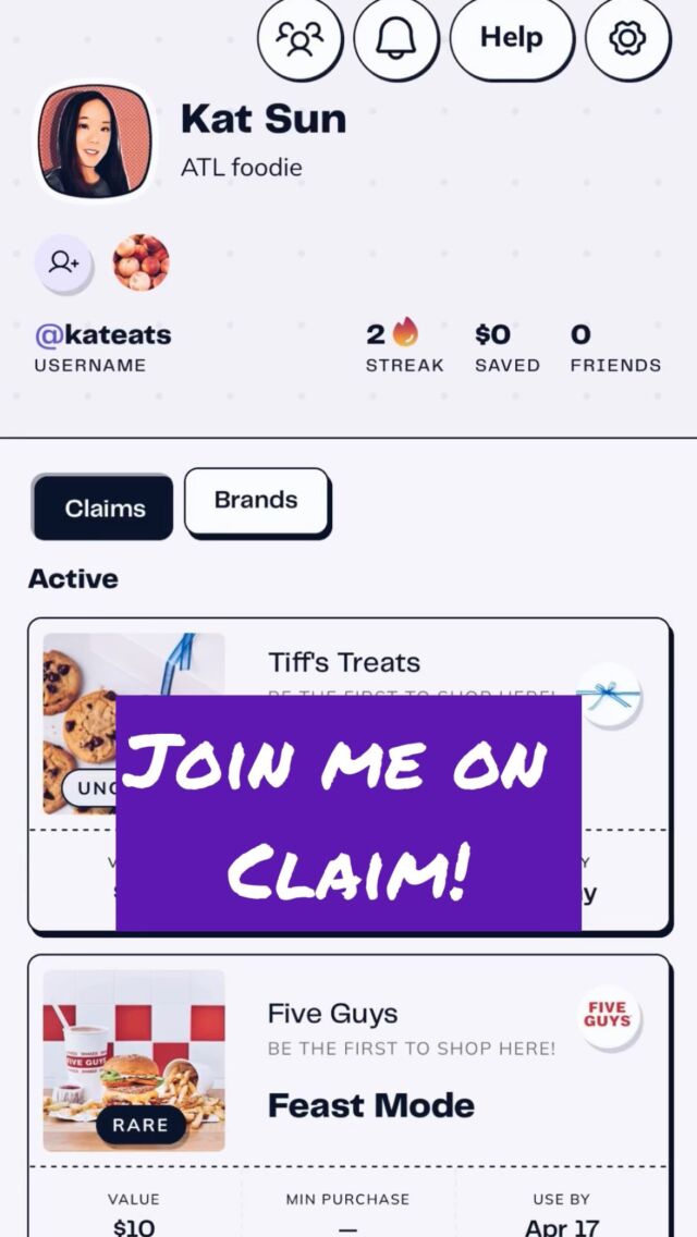 The economy is tough, so I wanted to share this app that gives you free weekly cash-back offers at stores and restaurants in your area! NOT sponsored.

Join me on @claim_co and we can trade offers! $10 cash back at Starbucks: KJ5ZHG $10 cash back at Chipotle: JMG7JF $10 cash back at Chick-fil-A: T9E4FP DM me and I can send you a direct link. 
📱How it works: Each week, you can reveal a drop (what you receive varies by your account location). You’ll preview three offer and choose one. You can keep it, put it up for grabs, or trade with friends. You can review trade proposals and accept/reject within 24 hours. 
💰Go to the store/restaurant and make a purchase with your connected card, and you’ll receive cash back via Venmo from Claim!  📍Atlanta, Boston, Dallas, LA, Philly, Austin, Chicago, Houston, NYC, DC